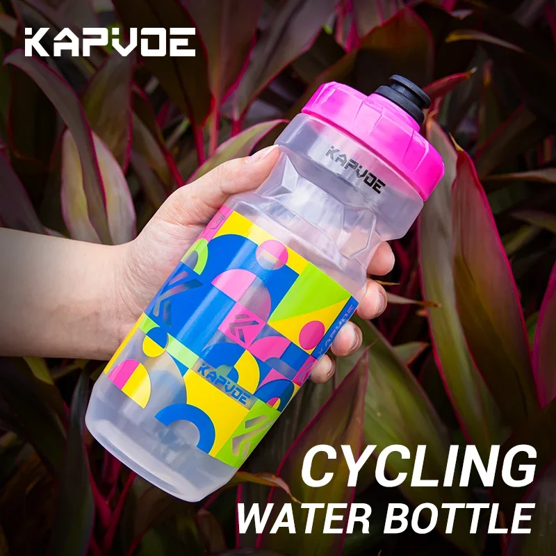 Kapvoe Water Bottle Bike Cycling Water Bottle Bicycle  Bottle 610ML MTB Road Bike Cup Sports Plastic Portable Large Capacity