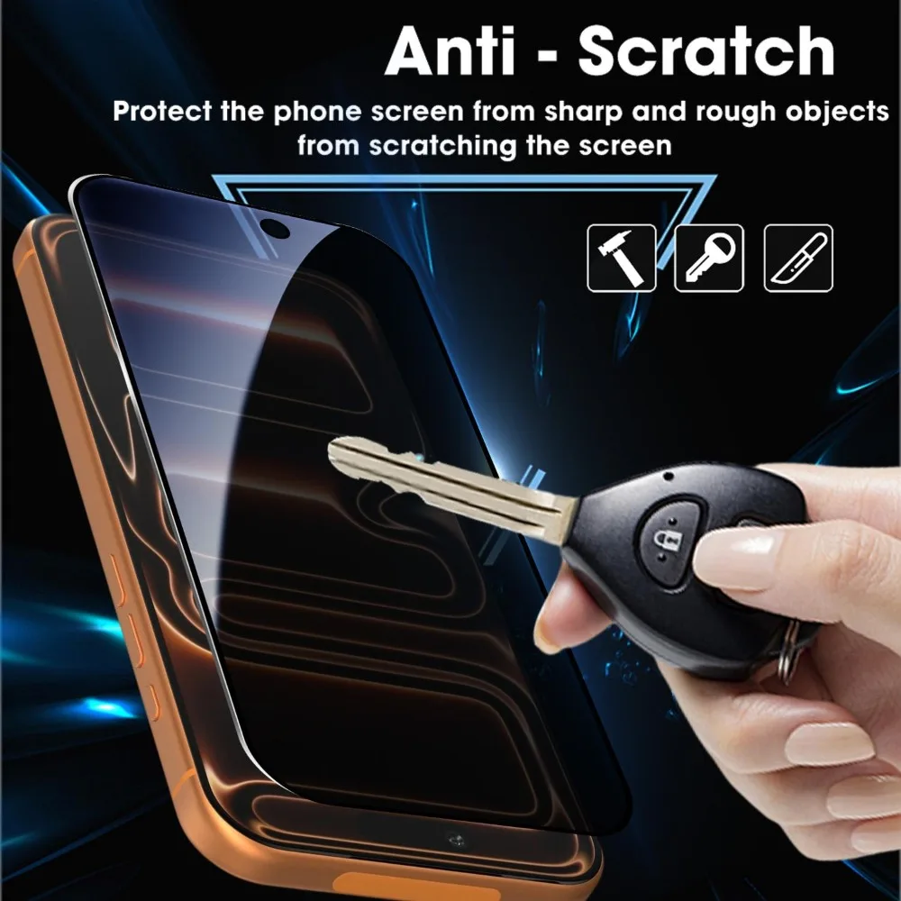 Tempered Glass Privacy Anti-Spy/HD Clear Screen Protector Film with Easy Installation Technology