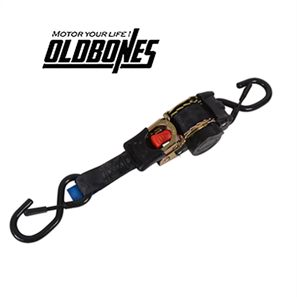 1pc S-hooks Tie Down Belts With Automatic Rollup Auto Retractable Easy To Carry Fixed Prevent Fall Ratchet Starp tie down belts