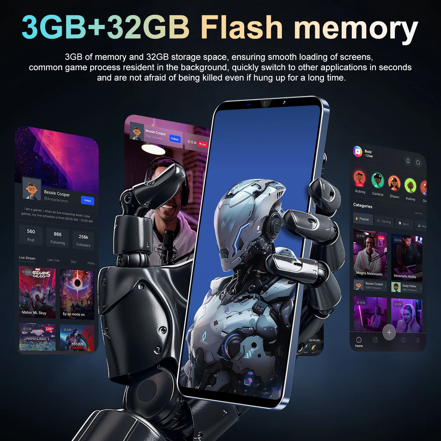 FUFFI GT20 Pro Smartphone 5G Cellphones Android,5.0 inch Screen,3+32GB,5+13MP Mobile phone 3500mAh Google Play Store,Phone