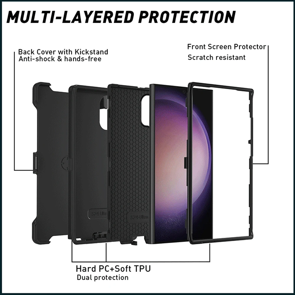 Enhanced Dual Layer Drop Protection Phone Case with Armor Matte Finish