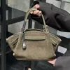 Genuine Grade Suede Cow Leather Women's Clip Bag Luxury Designer Brand Shoulder Crossbody Bags Ladeis Cowhide Small Handbag New
