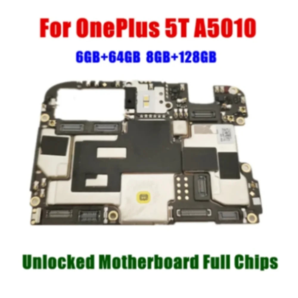 

Unlocked Main Board Mainboard Motherboard With Chips Circuits Flex Cable Logic Board For OnePlus 5T OnePlus5T A5010 64GB