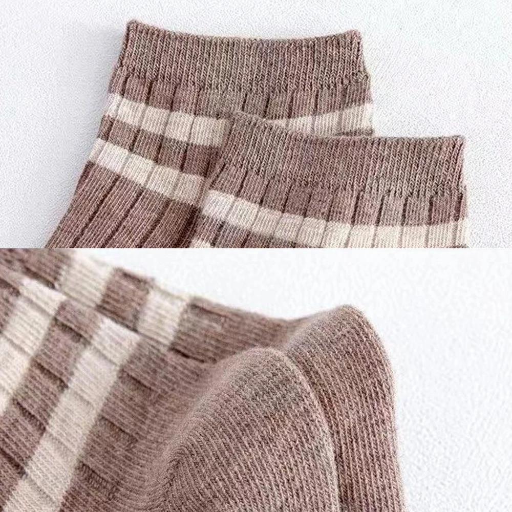 Men Ankle Socks 5 Pairs Breathable Solid Color Cotton Low Short Durable Comfortable Fashion Casual Stripe Fun Sports Street Sox