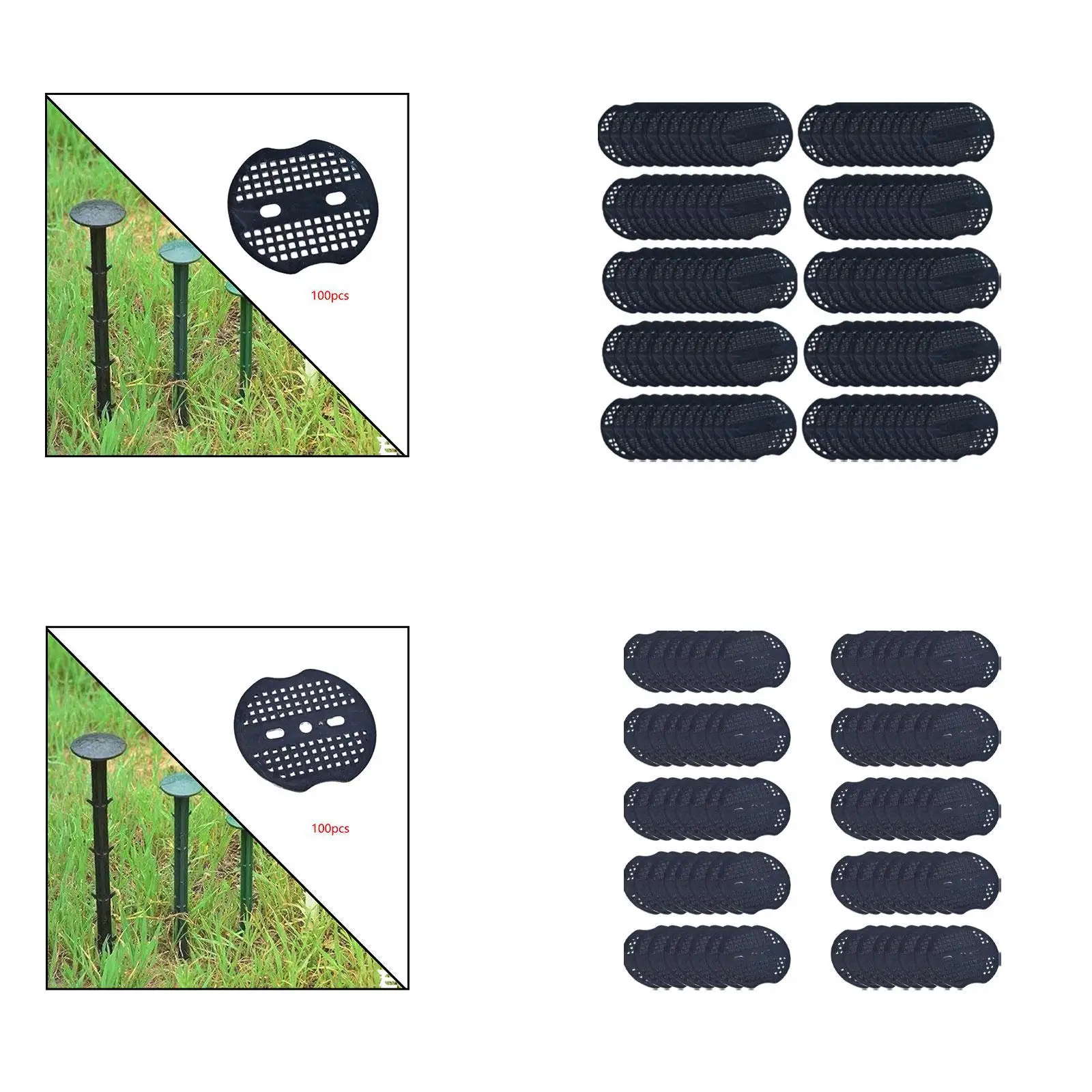 100 Pieces Garden Staples Plastic Washer Yard Pins Gasket Lawns Keep The Barrier