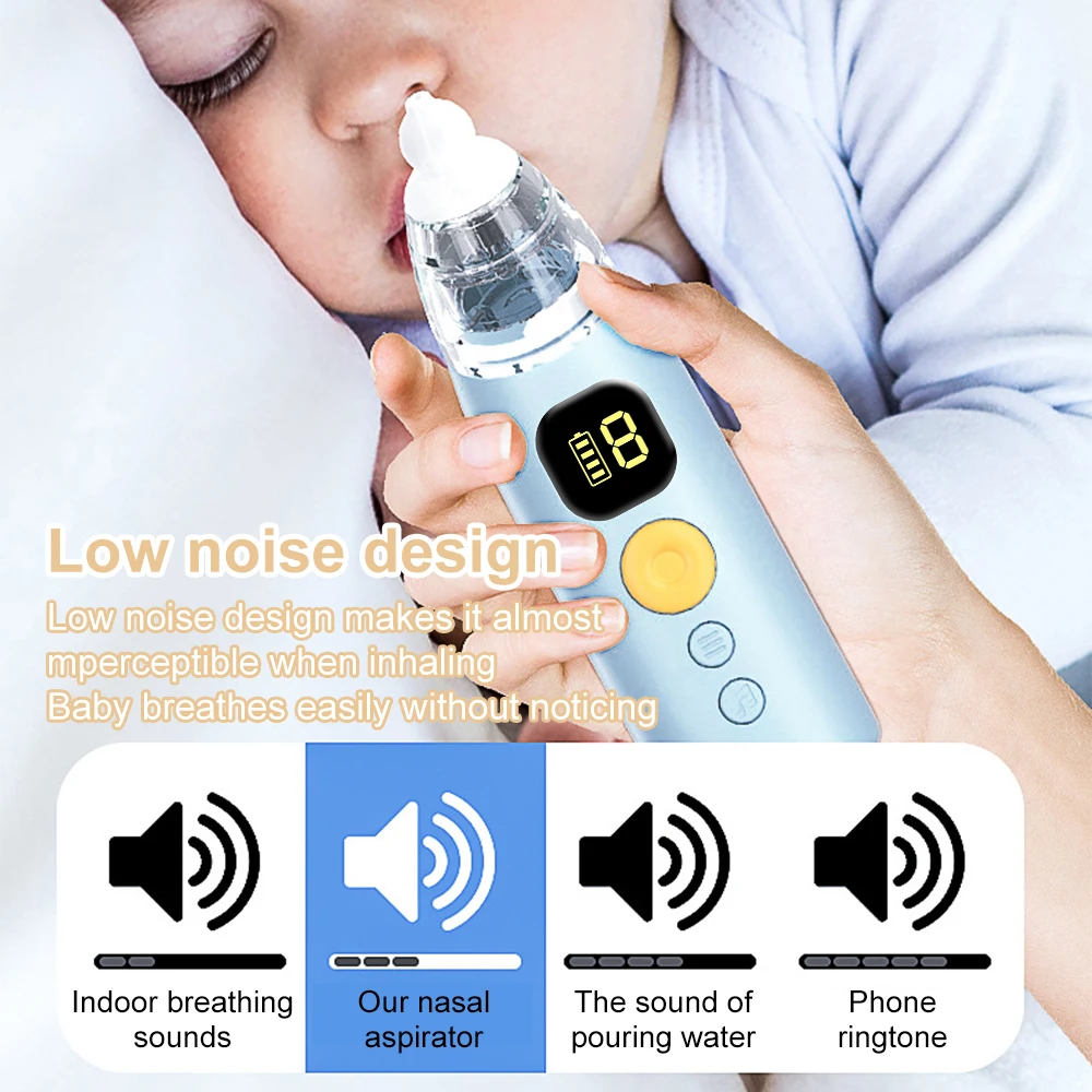 Baby Nose Cleaner Soothing Music Silicone Adjustable Suction Child Nasal Aspirator Safety Convenient Electric Nasal Aspirator