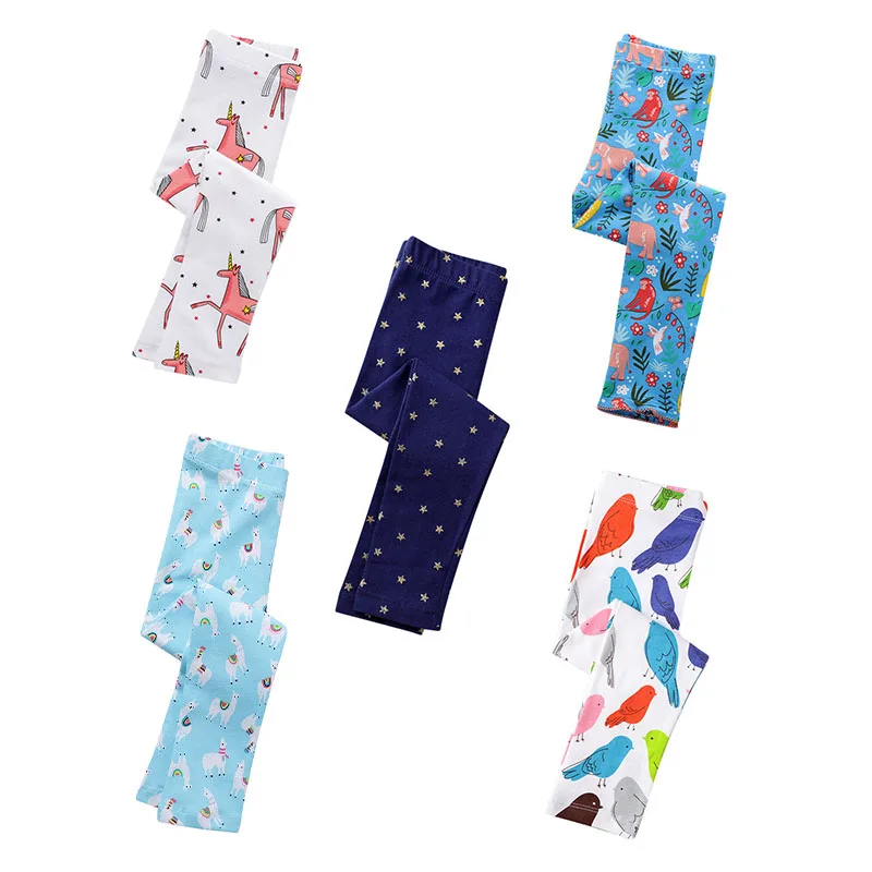 

Jumping Meters New Girls Legging Pants with Unicorn Print Children's Cotton Clothes for Autumn Spring Kids Skinny Pants