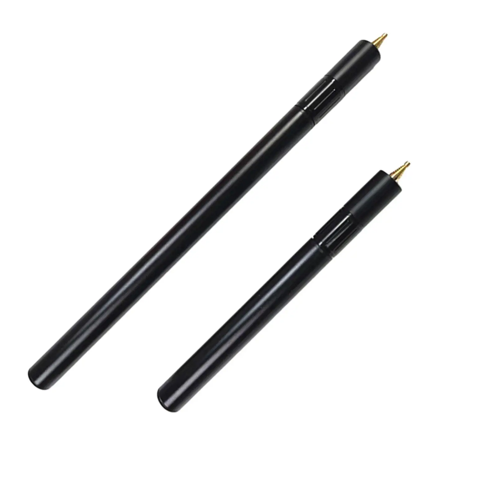 2Pcs Billiard Pool Extension Pool Cue Extension Rod Compact Aluminum Alloy Telescopic Attachment for Entertainment Practice