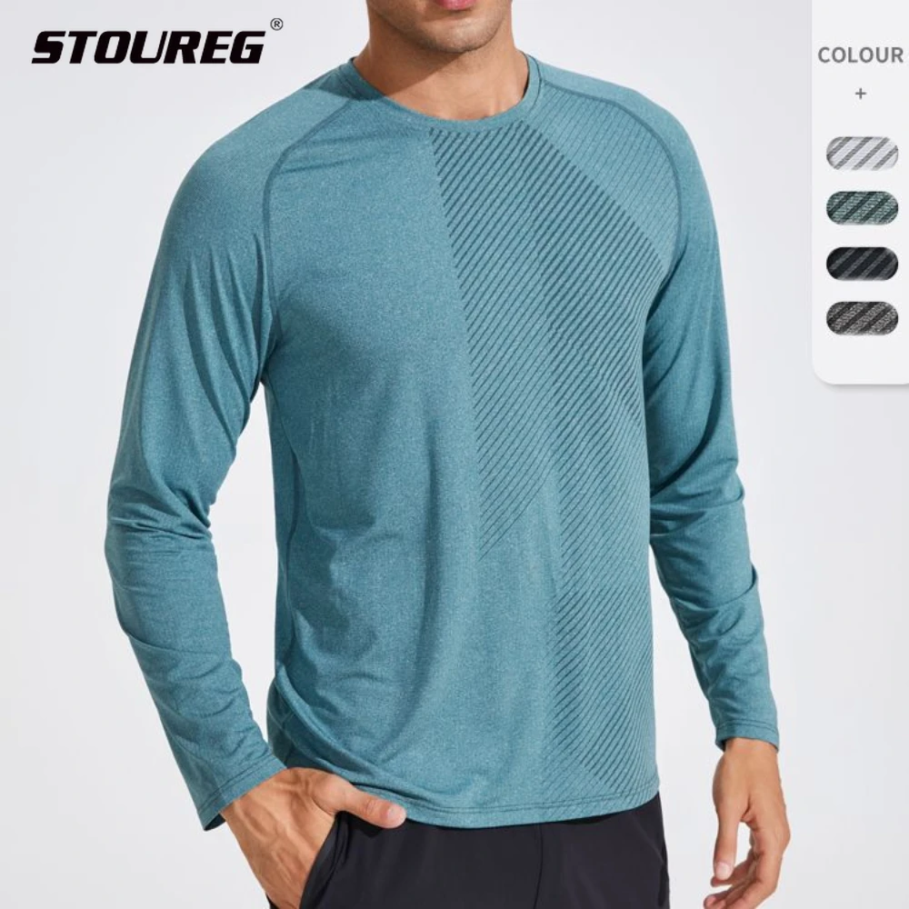 

Men's Running Long Sleeve Autumn Sportwears Fitness Training Round Neck Casual Quick Dry Sports Top Gym Basketball Jersey