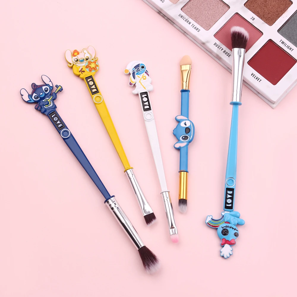 Description Picture 5 of item5pcs/set Iconic Brand Cartoon Anime Stitch Modeling Makeup Brush Tool Set Gift Lilo & Stitch Eyeshadow Makeup Brush