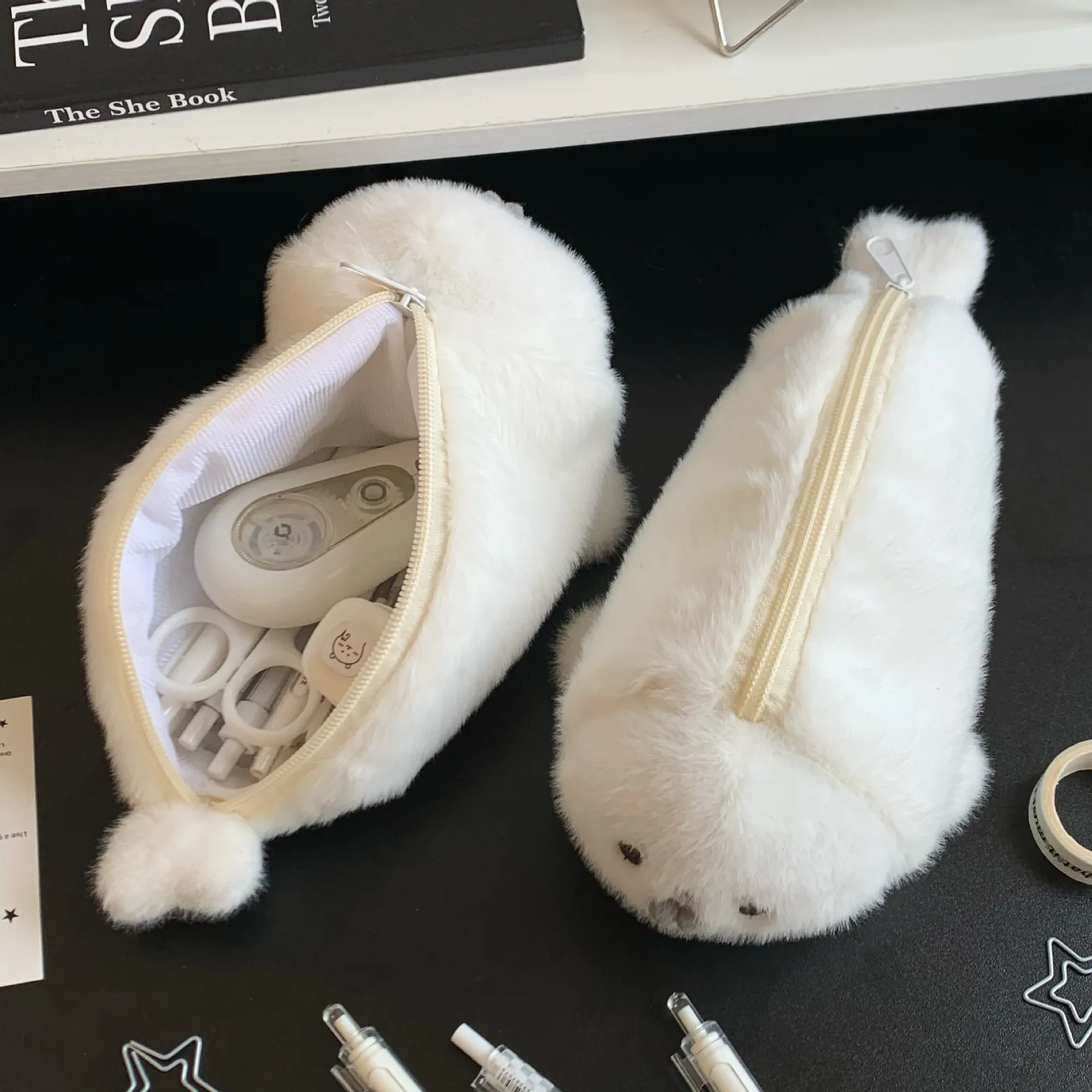 귀여운 물개 연필 케이스 대용량 펜 가방 재미있는 펜 파우치 학생 데스크탑 보관 문구 펜 가방 학생 선물