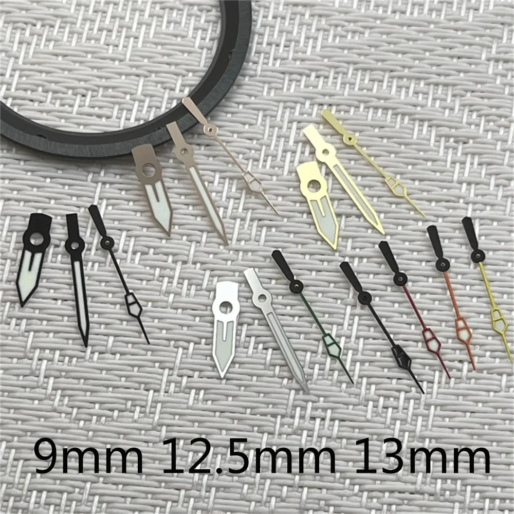 

Silver/Black/Rose/Gold Watch Hands, 13mm Green Luminous Watch Pointers, Fit for NH34 NH35 NH36 4R35 4R36 Movement Men Watch