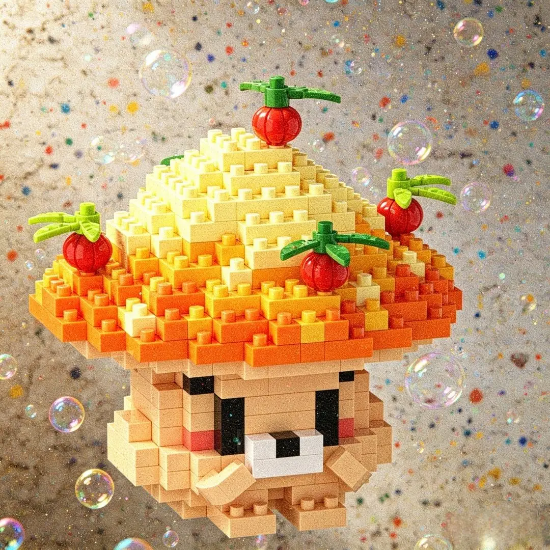 331pcs 버섯 3D 퍼즐 빌딩 블록 장난감, DIY 크리 에이 티브 분재 장식품 홈 장식, 크리스마스 할로윈 생일 선물