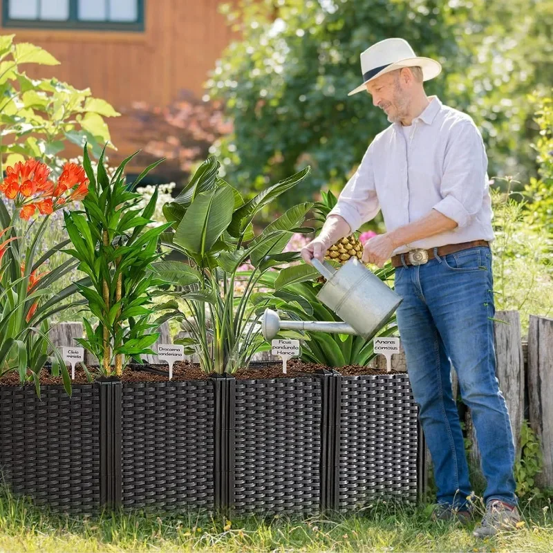 Fast Shipping.home.Reinforced Planter Box, 63"L x 16"W x 20.9"H, Suitable for Porches, Decks, Courtyards, Balconies 2