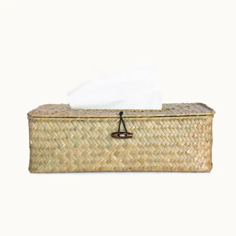 Rattan Tissue Box Cover Rectangular Napkin Case Woven Napkin Paper Container Home Car Napkins Holder Ofiice Home Organizer tissue box,tissue dispenser,napkin holder