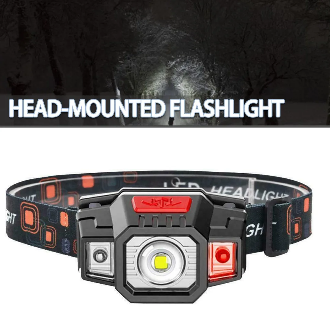 

1pcs LED Headlamp USB Rechargeable Head Light Outdoor Riding Lights Work Lamp Night Running Lanterns With Built-in Battery