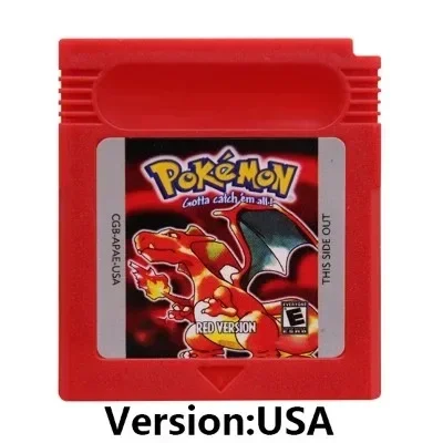 Pokemon Series GBC Game 16-Bit Video Game Cartridge Console Card Green Silver Yellow Red Blue Crystal Gold with Multi-language 6
