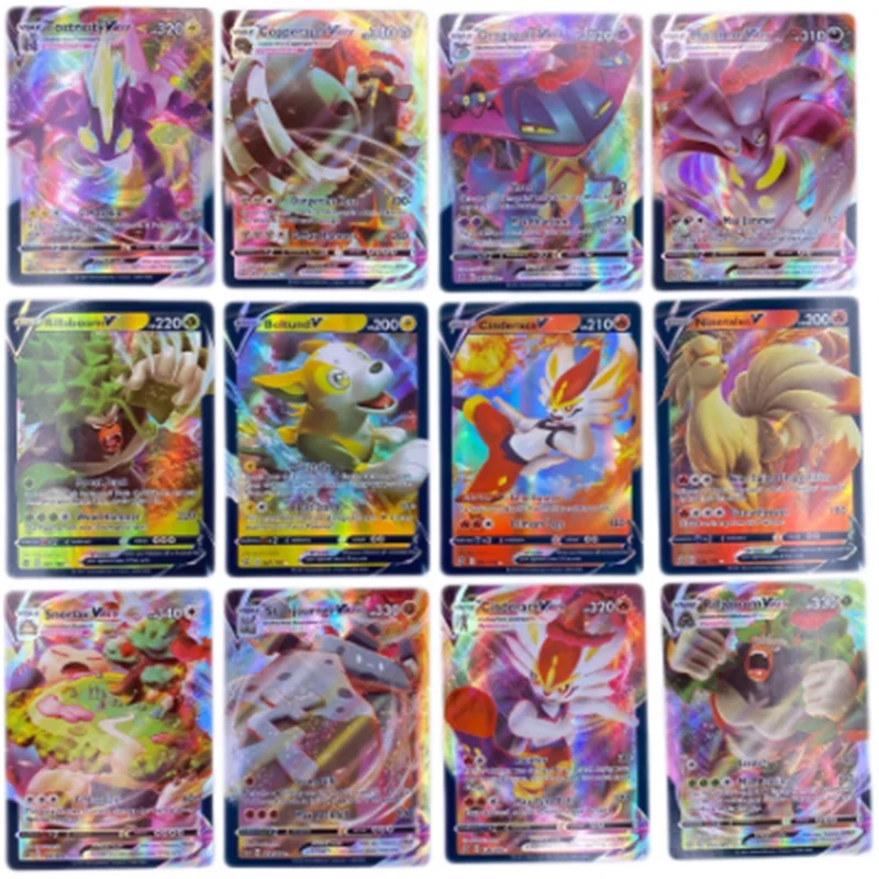 5-300Pcs Spanish French English German Italian cards cartas pokemon  francaise Spanish Card Featuring 300 Gx 300 V Max VMAX 100