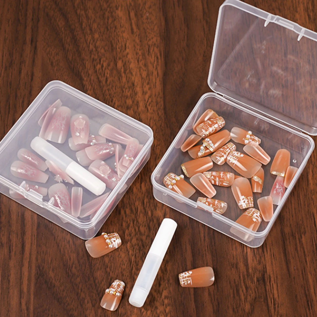 Desktop Storage Box Dustproof Plastic Card Data Cable Organizer Holder Small Miscellaneous Sorting Case With Cover