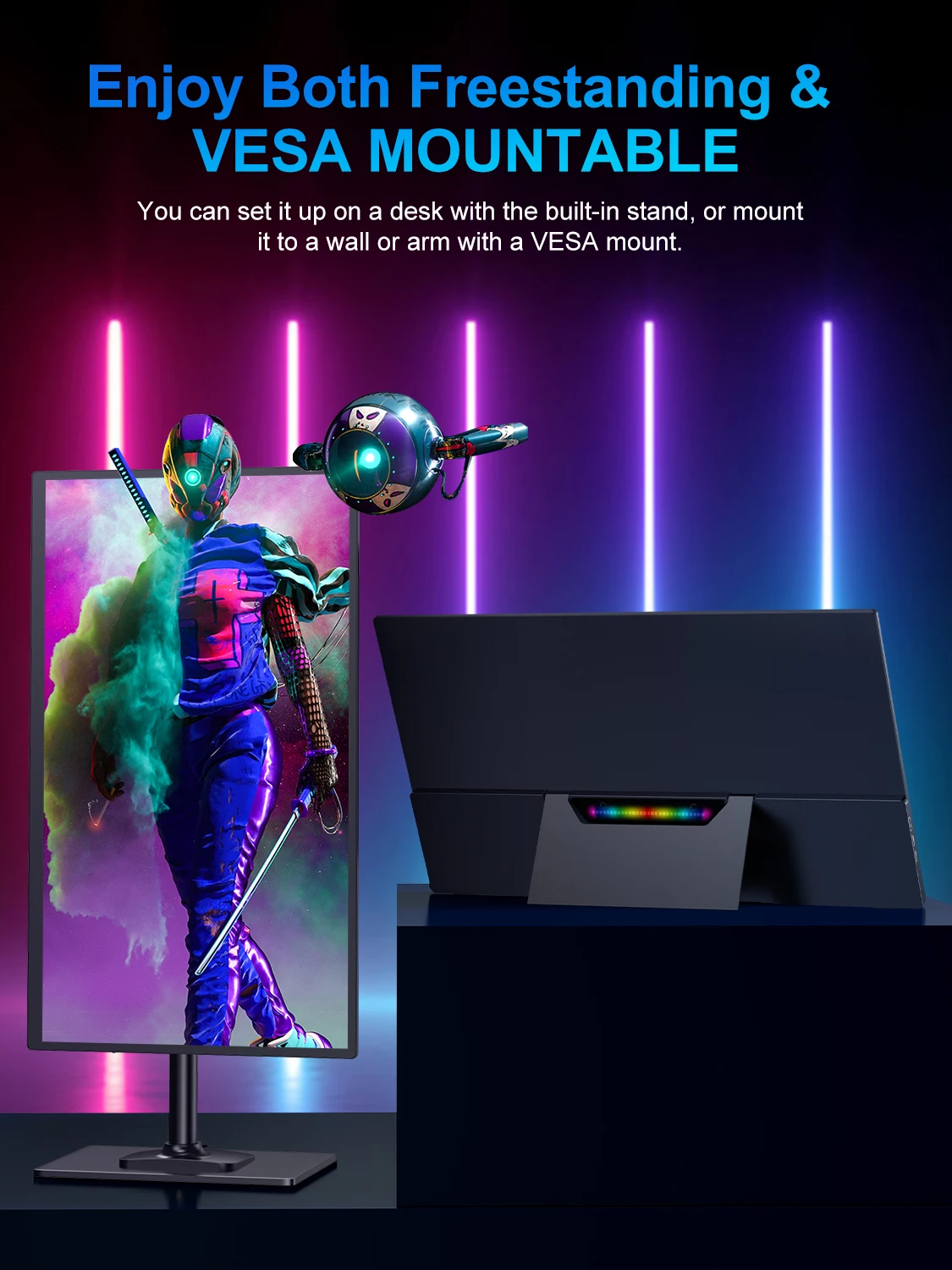 UPERFECT 18.5 ġ Ʈ  120Hz ޴  1920*1080 HDR 100%sRGB IPS ũ Ʈ PC Ʈ  Xbox ġ PS5  LCD  ÷