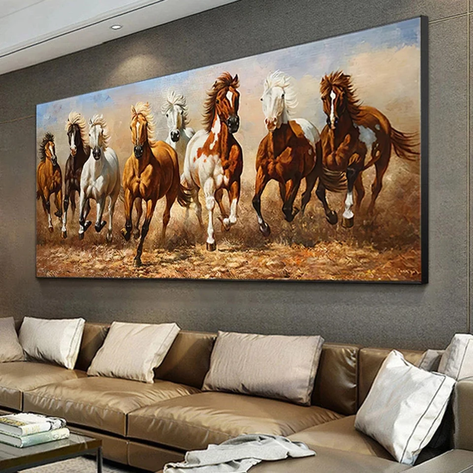 Diamond Art Painting Kits Horse | 7 Horse Running Painting ...