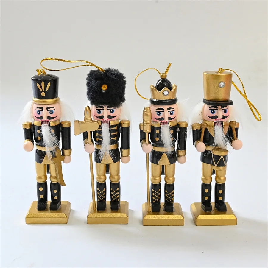 Casse-Noisette Soldat En Bois - Décoration De Noël Traditionnelle - 25,5 Cm - Figurine Peinte Pour Cheminée, Table Ou Étagère - 8