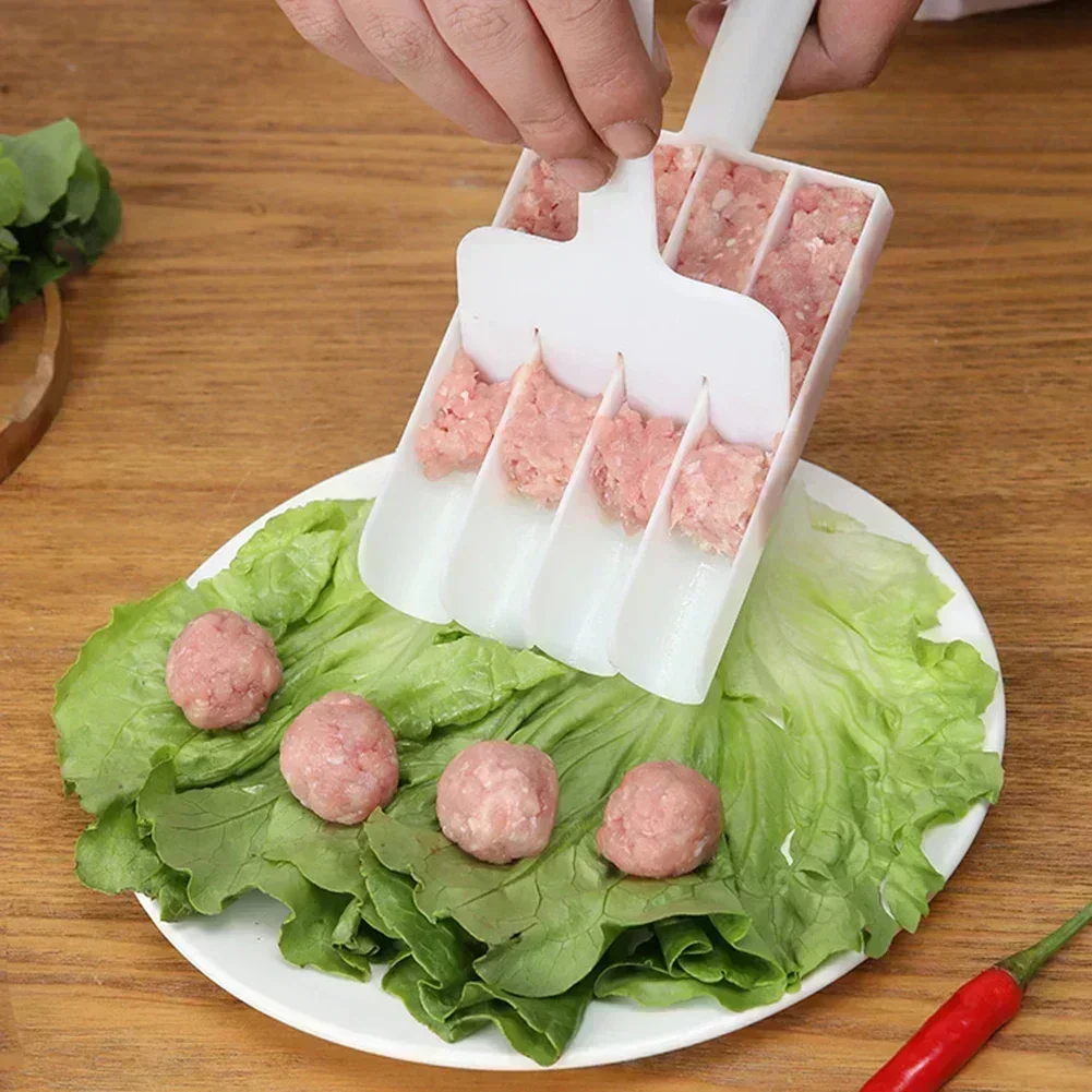 Creative Plastic Meatball Maker Set Fried Fish Beaf Meat Making Balls Mold Spoon Meat Tools Kitchen Gadgets Cooking Accessories