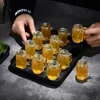 1PC Mini Mason Jar For Jam Honey Portable Leakproof Coffee Milk Juice Bottle With Lid Home Party Bar Vodka Spirits Shot Glass 2