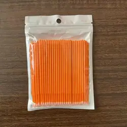100x Micro Applicator Brushes Mascara Wands Disposable Mini Cotton Swabs for Makeup Eyelash Extensions Personal Care Lash Clean