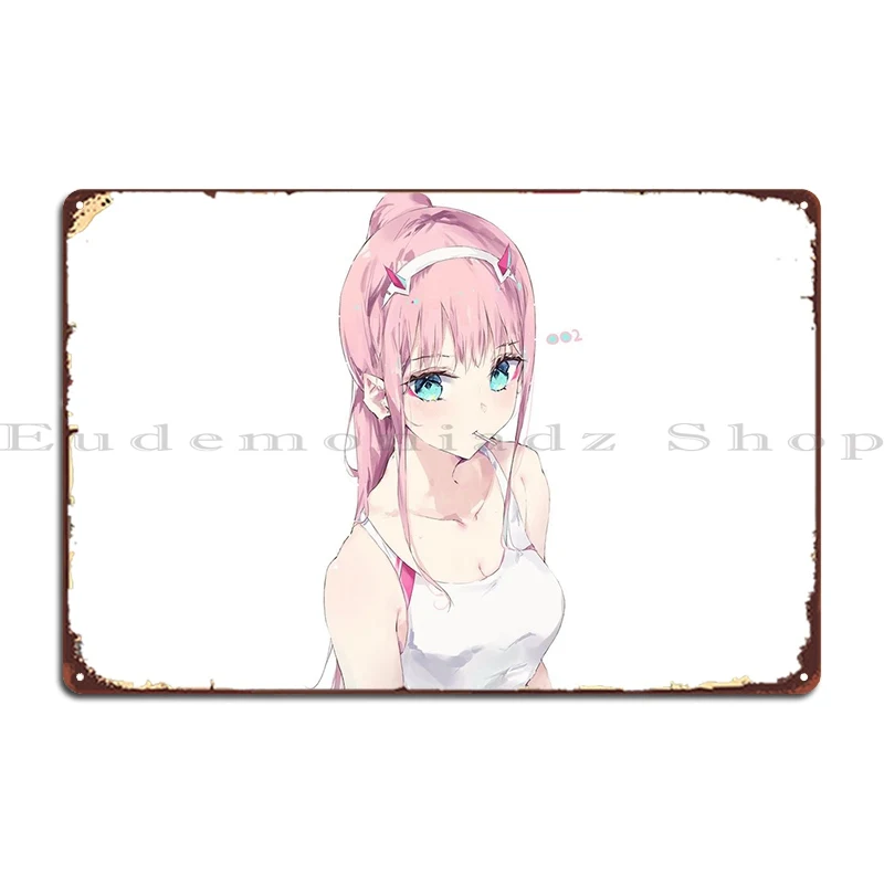 Zero Two Metal Sign Club Bar Designer Classic Funny Classic Tin Sign Poster