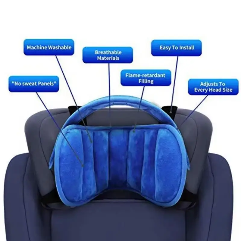 Cintura di fissaggio per seggiolino auto per bambini, protezione per la testa durante il viaggio, cintura di supporto per il sonno per bambini - immagine 3