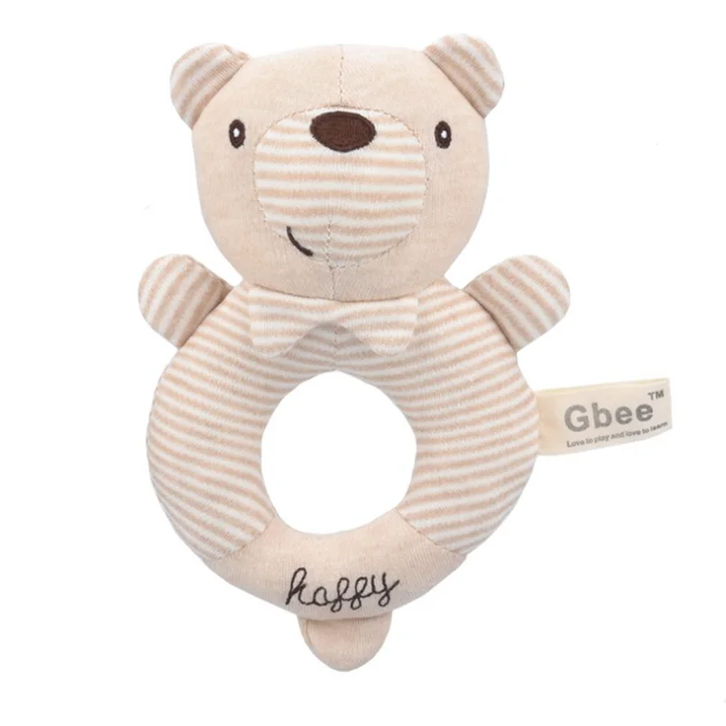 Newborn Baby Rattles Cartoon Rabbit Bear Grab Ability Training Toys Infant Stroller Bed Hanging Bell Plush Dolls 0-12 Months baby toys baby rattle toys hanging rattles toy ball rattle toy plush rattle toy general toy