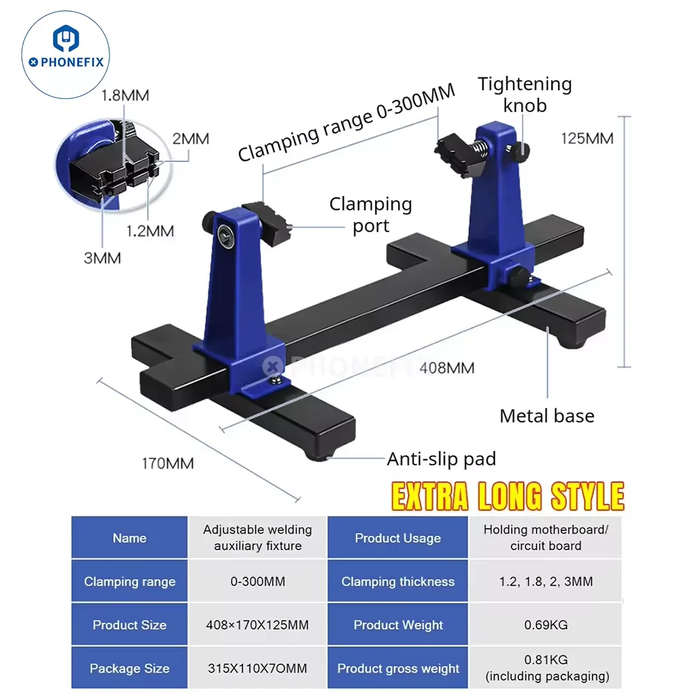 SN-390 360&deg; Rotation PCB Circuit Motherboard Soldering Holder Metal Fixture for Phone PC Diy Repair Assembly Stand Camp Tool