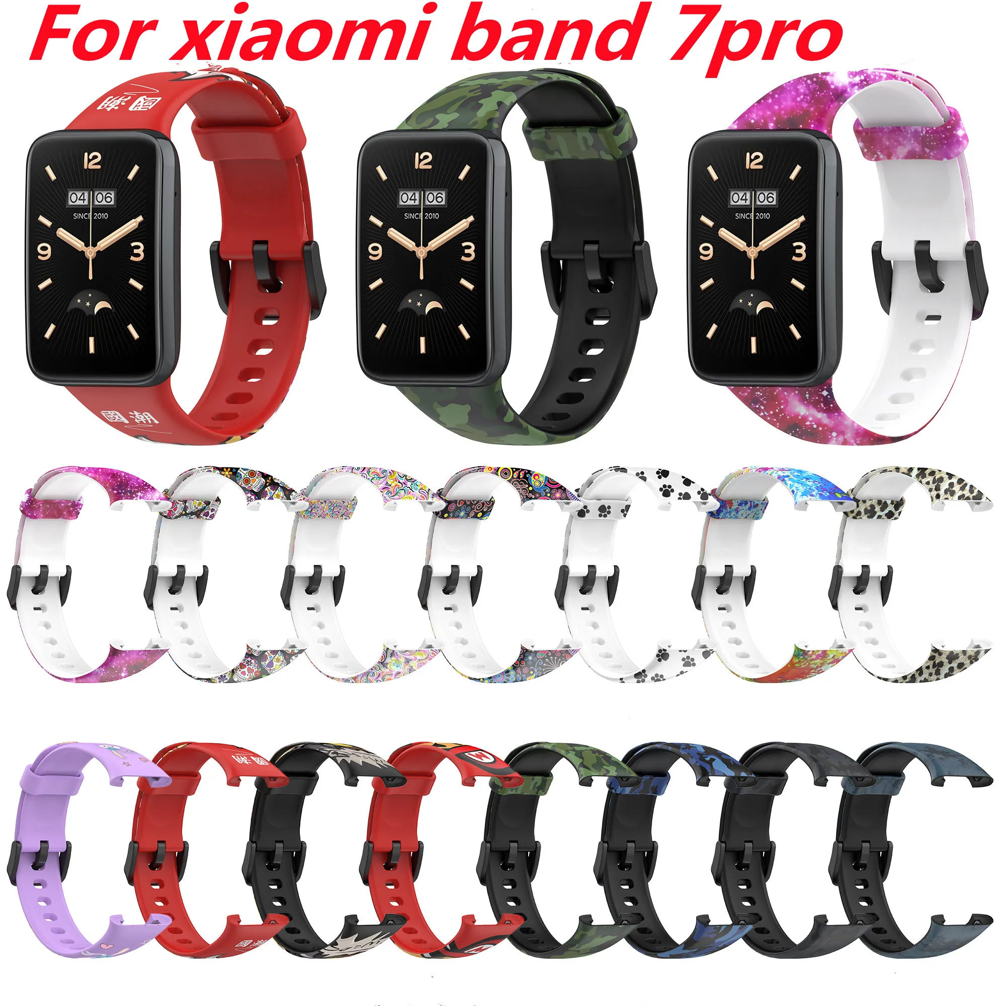

Strap For Xiaomi Mi Band 7pro Watch Band Creative Printing Style Silicone Bracelet Replacement For Xiaomi Band 7pro Wristband