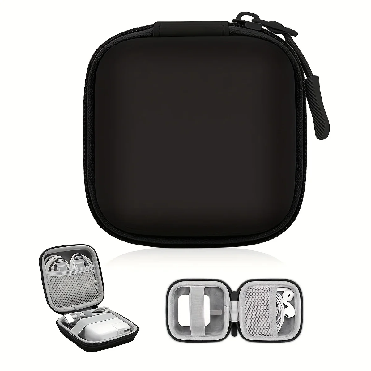 Durable EVA Charger Case - Compact Protective Cover with Mesh Pocket