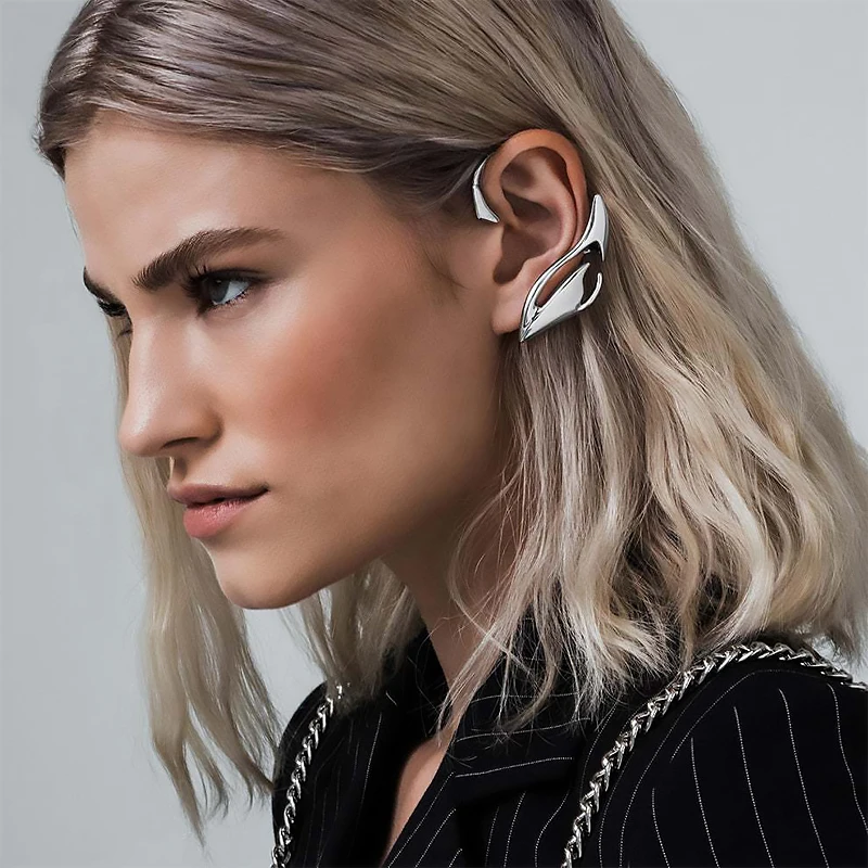 2023 New Futuristic Mechanical Metal Ear Clip Niche Ear Clip For Men And Women Can  Jewelry Gifts