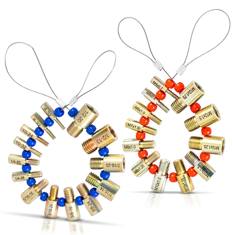 Прибор для проверки размера болта и резьбы, гайки и резьбы болта-26 индикаторов наружной/внутренней резьбы