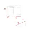 Grecia Kitchen Base Cabinet,Three Drawers, Two Internal Shelves White / Dark Walnut 2