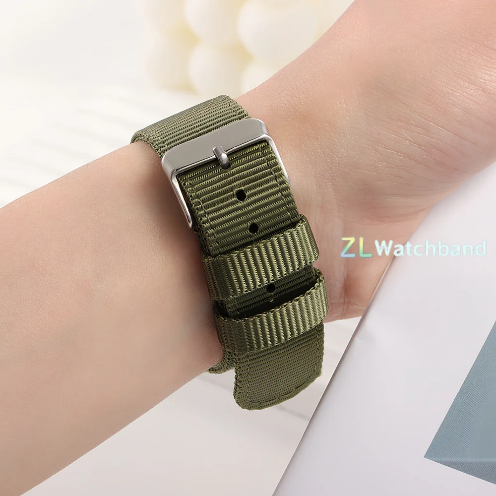 Quick Release Nylon Strap Wristband with Stainless Steel Buckle