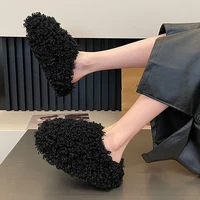 Winter 2025 Fashion Women's Shoes Comfortable Plush Velvet Warm fluffy Slippers Home Non-slip Lightweight Soft Indoor slippers 5