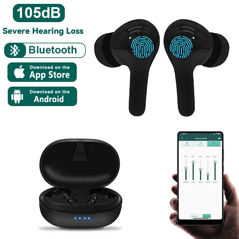 Hearing Aid Digital Hearing Aid Elderly Deafness 12 Channels APP Control Bluetooth Sound Amplifier Noise Reduction Ear Aids