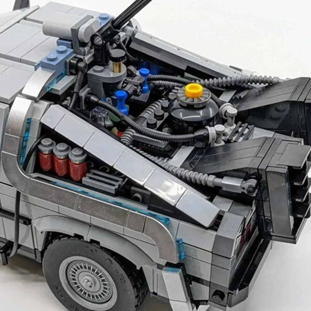 Building Block Toys 1872PCS Back to the Future Time Machine Model Car Technical Bricks Construct Adult Toys Birthday Gifts