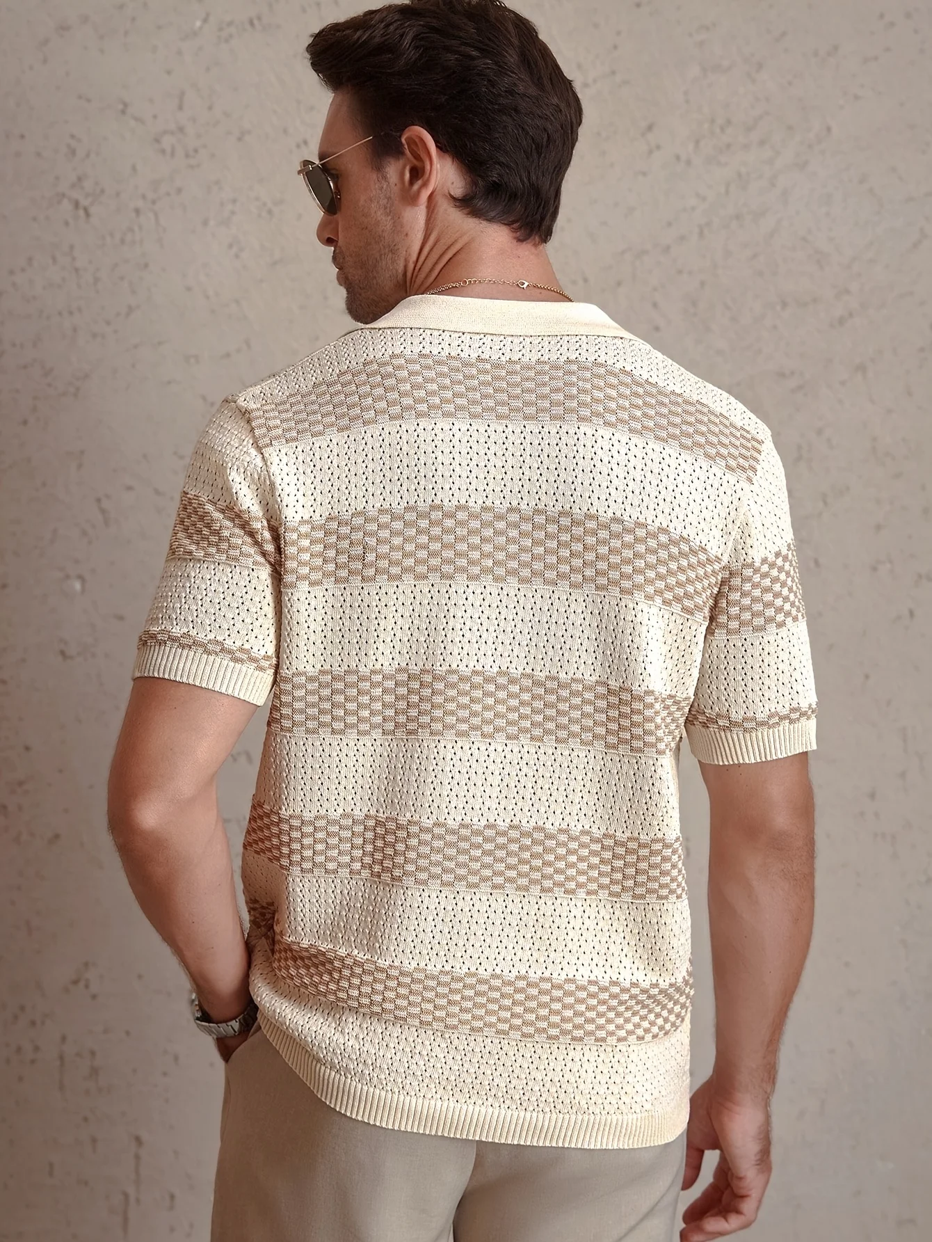 Daily Casual Mens Knitted Polo Shirts 2