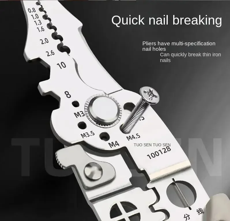Electrician specific line winding pliers multifunctional wire stripping pliers wire stripper tools multi functional tools electrician tools