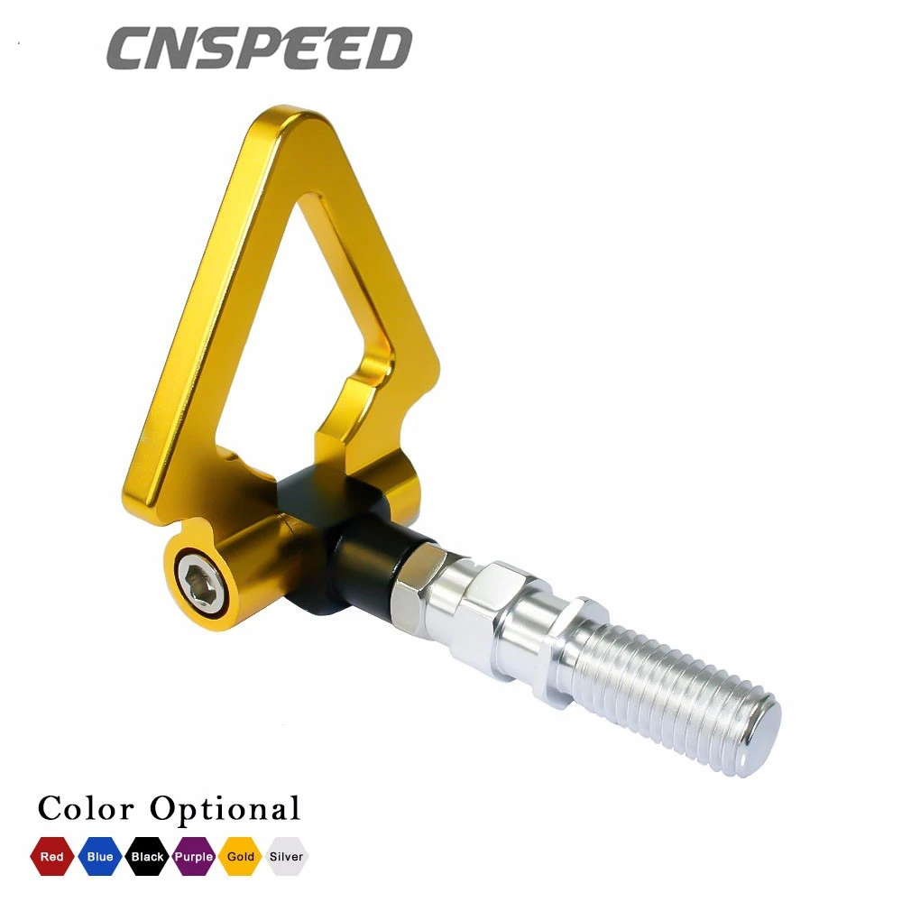 CNSPEED Racing Billet Aluminum Front Rear Auto Triangle Ring Trailer Tow Hook Kit Towing Bars For Japanese Car YC100973