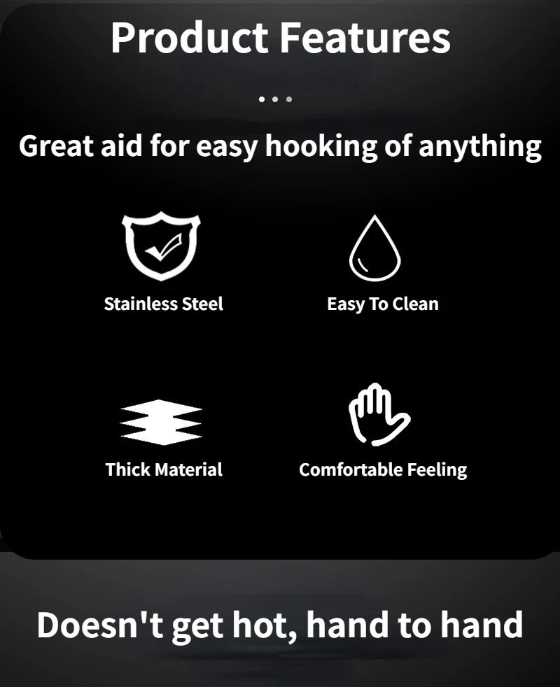 Description Picture 3 of itemFishing Meat Hook Stainless Steel Material Pear Wood Handle Hook Roast Bacon Roast Duck Marinated Meat Double Hook Meat Fork