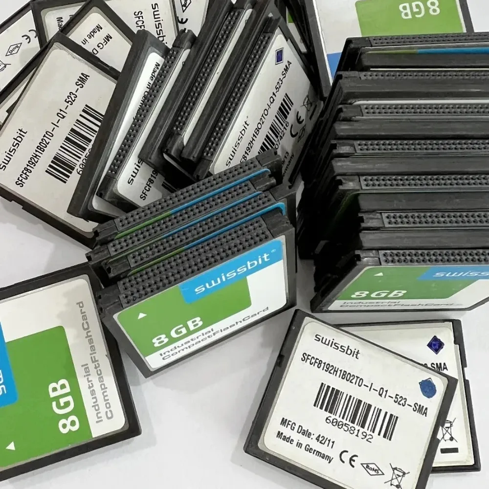 오리지널 SWISSBIT 산업용 등급 CF 카드, SLC 컴팩트 플래시 NC 기계 SFCF 메모리 카드, 16GB, 32GB, 8GB, 4GB, 2GB, 1GB