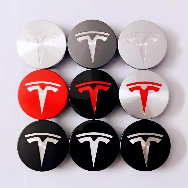 Wheel Center Caps 4Pcs Car Wheel Hub Cover Rim Center Cap for Tesla Model 3 Model S X Y Cybertruck Roadster