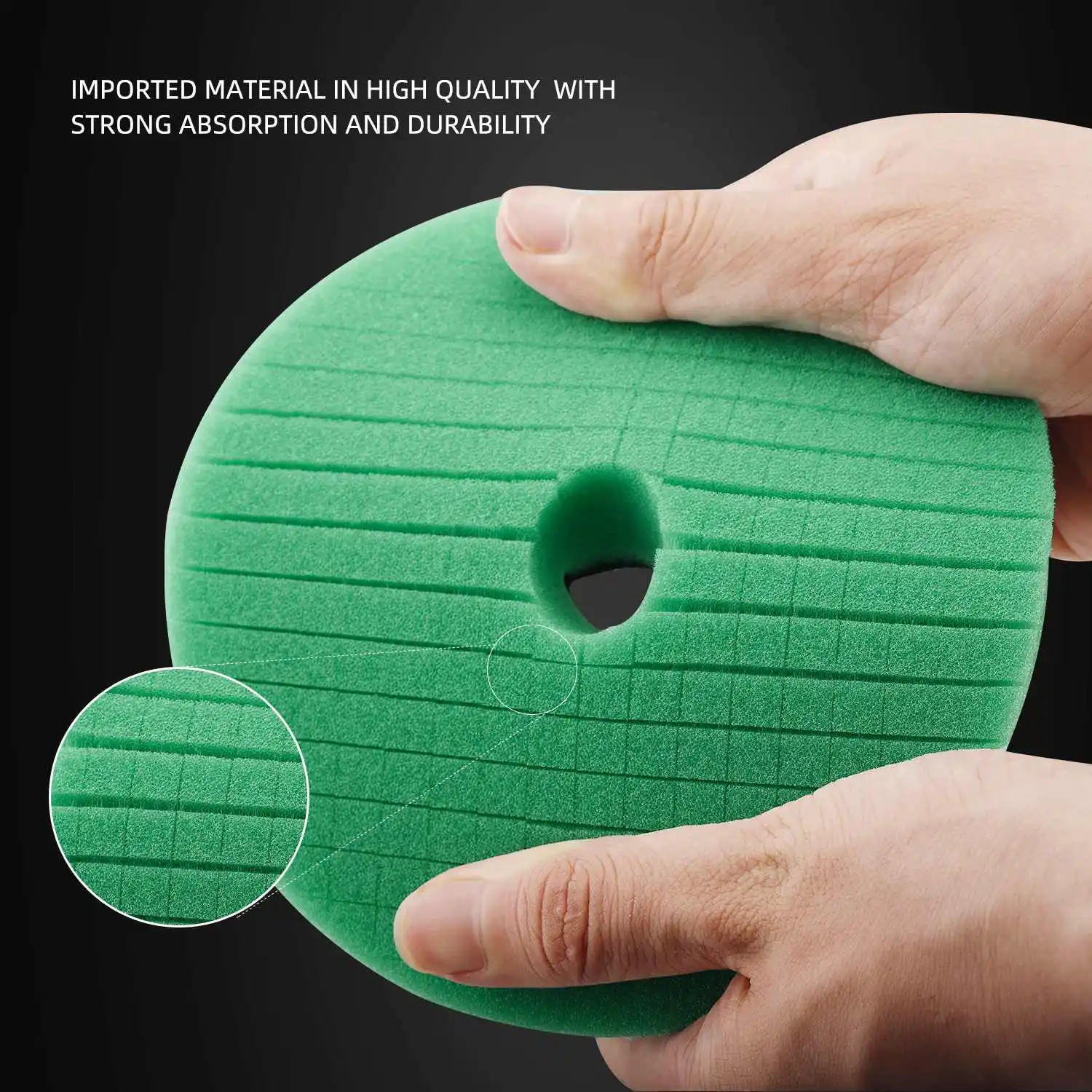 Car Polishing Pad Car Polish Pad Car Polishing Sponge Polishing Sponge Set 5"(125mm)/6"(150mm) Beveled Grid Car Sponge Polishing Foam Pads Kit For DA/RO Polisher