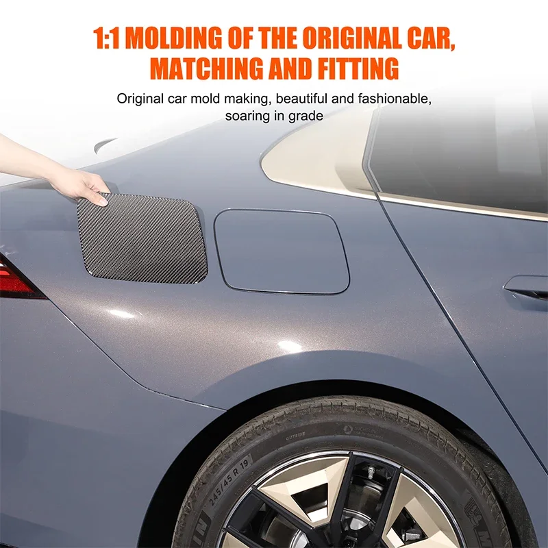 

For BMW 5 Series G60 2024 Soft Carbon Fiber Car Fuel Tank Gas Cap Cover Trim Sticker Car Accessories